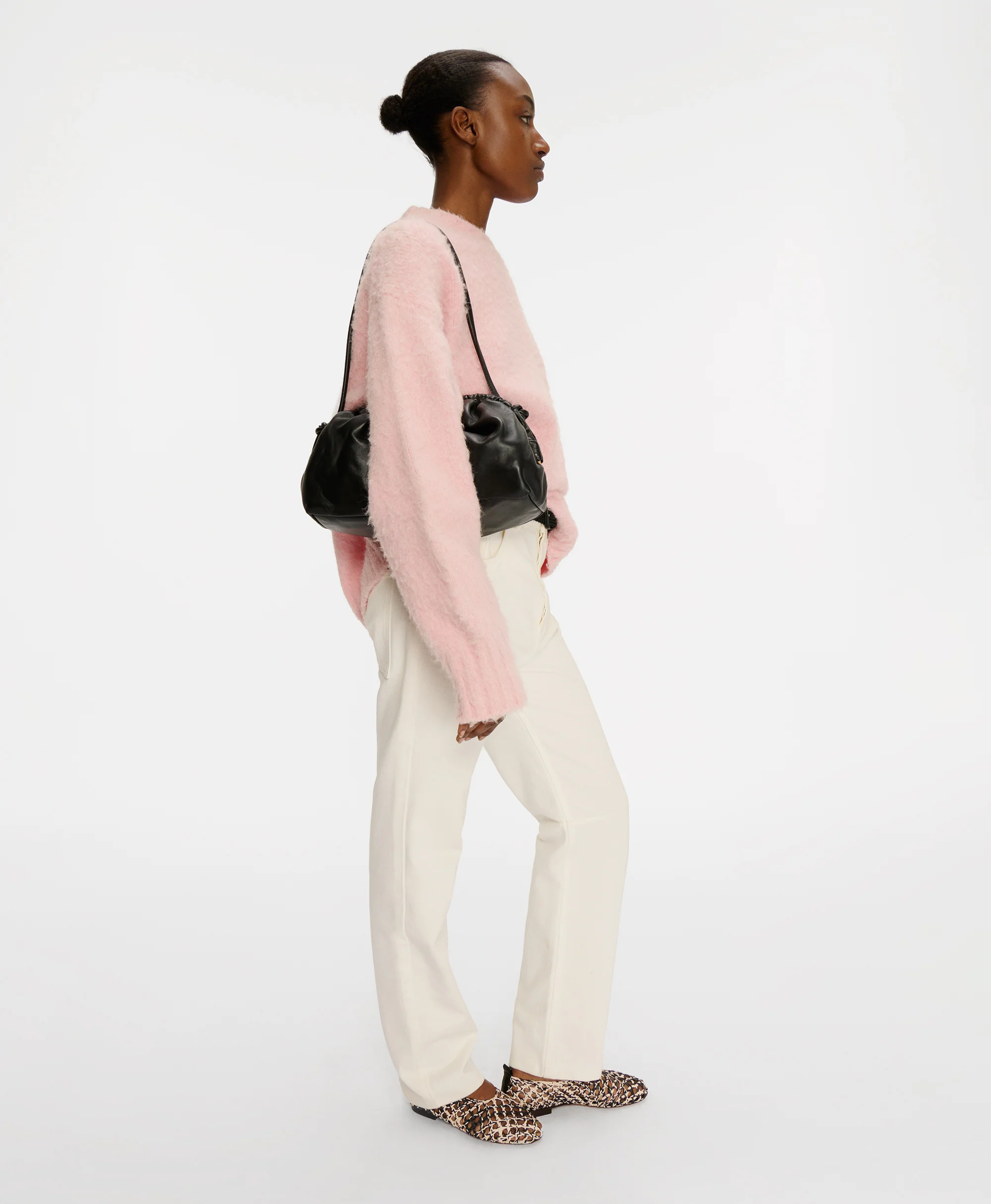 Oversized Cloud Clutch - Black/Flamma - Image 3