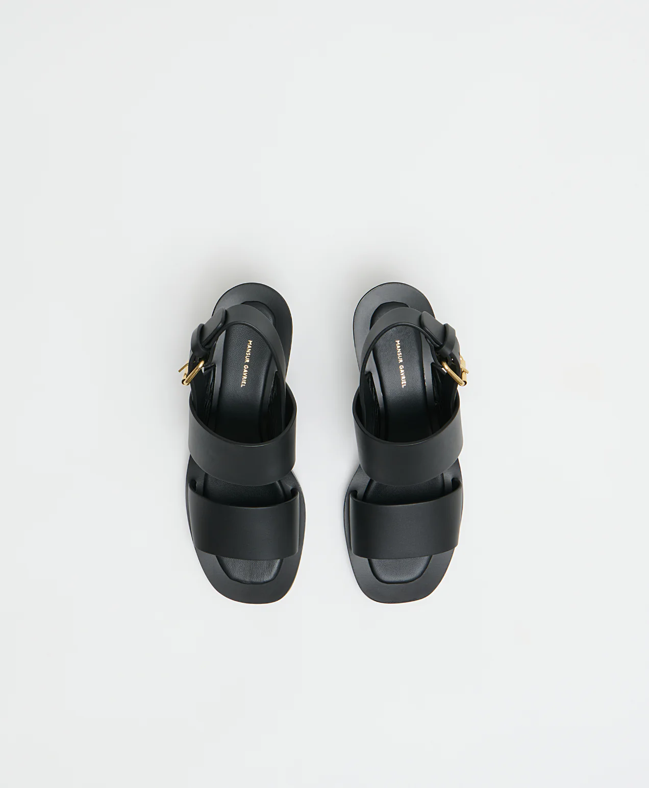 Double Strap Heeled Sandal - Black - Image 5