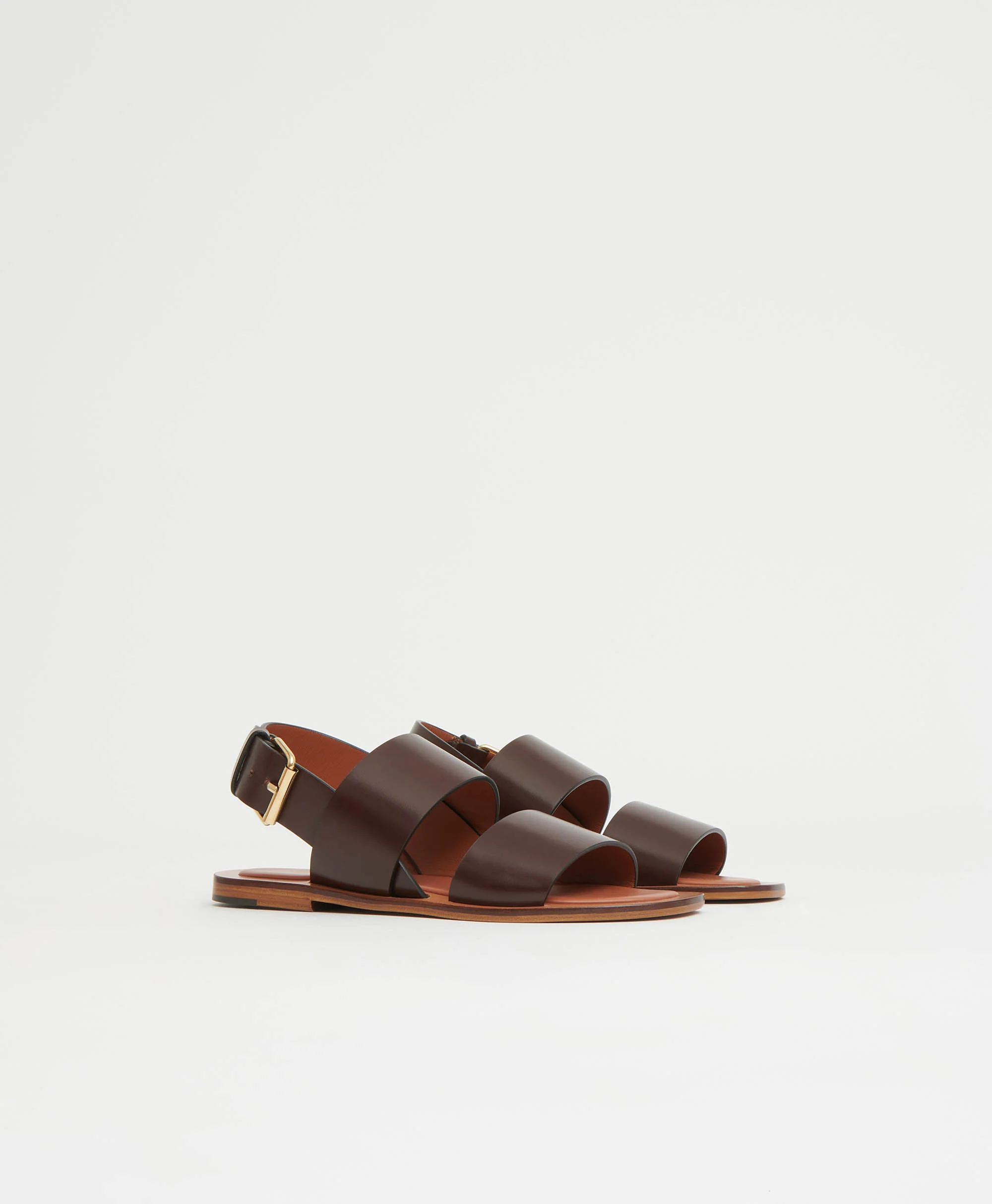 Double Strap Sandal - Chocolate - Image 3