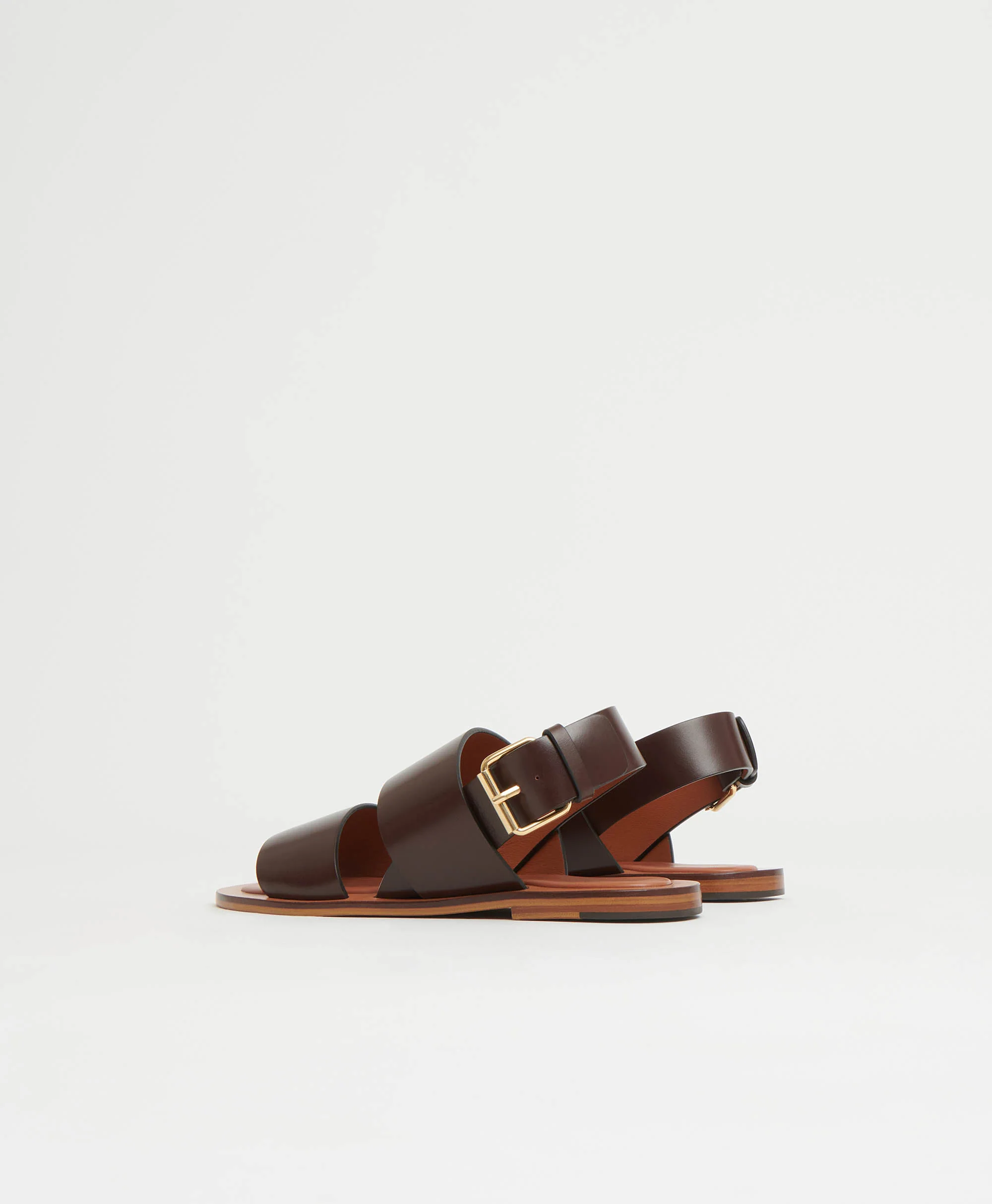 Double Strap Sandal - Chocolate - Image 4