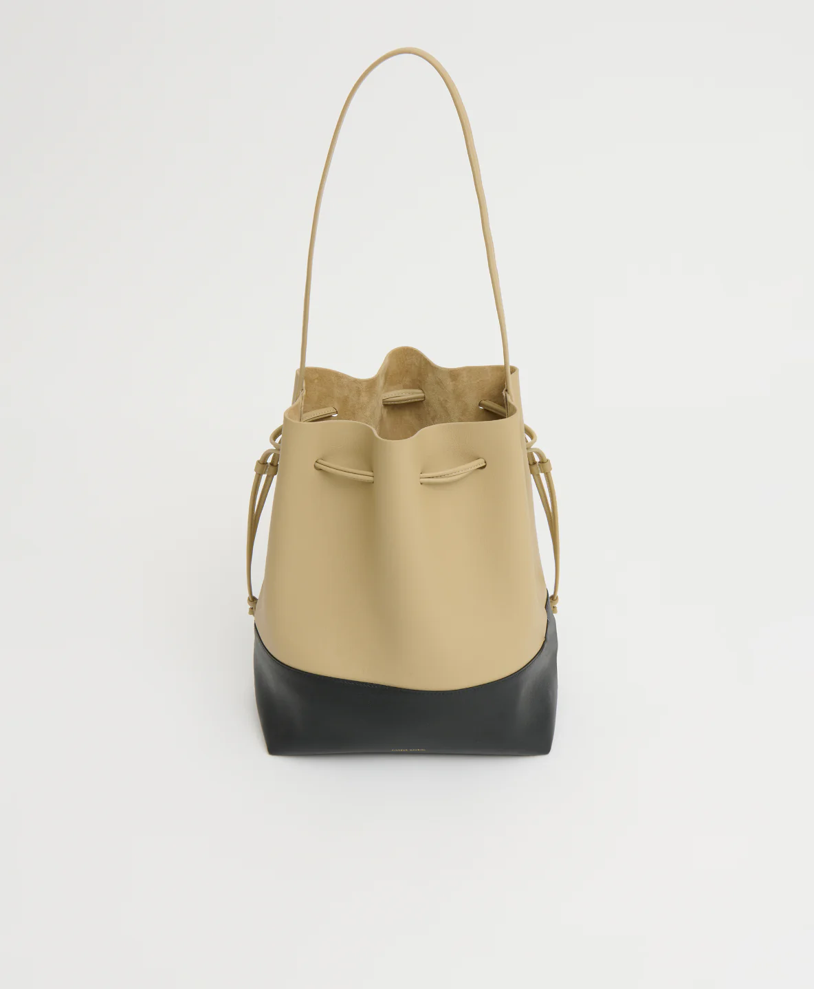 Drawstring Cabas - Khaki/Black - Image 4