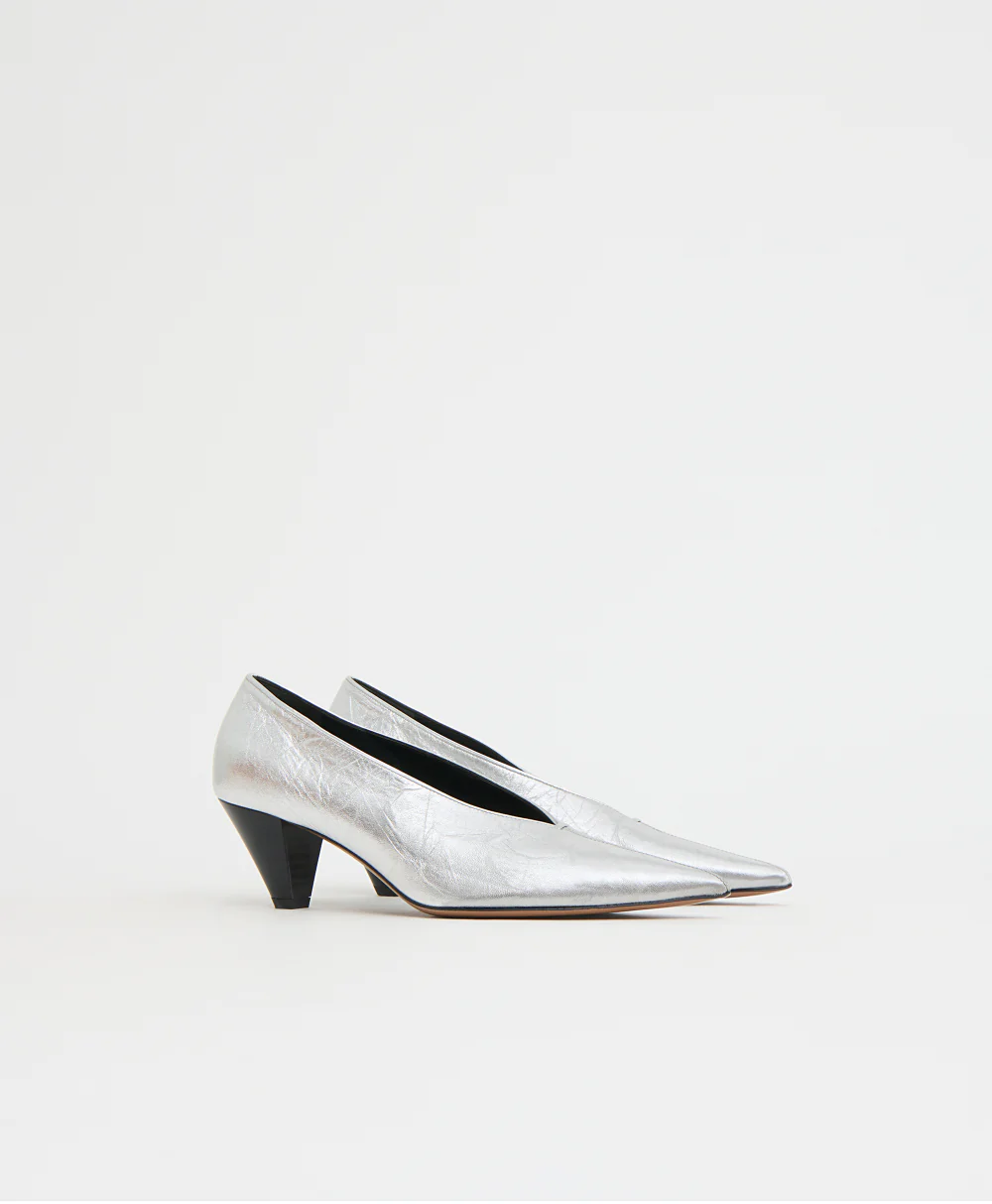 Kiki Heel - Crinkled Silver - Image 4
