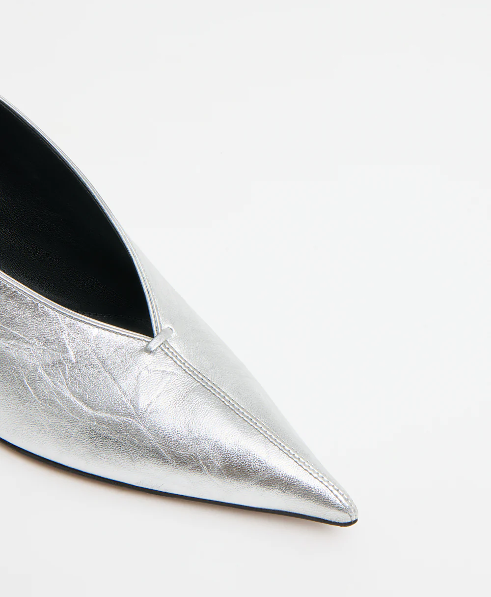 Kiki Heel - Crinkled Silver - Image 6