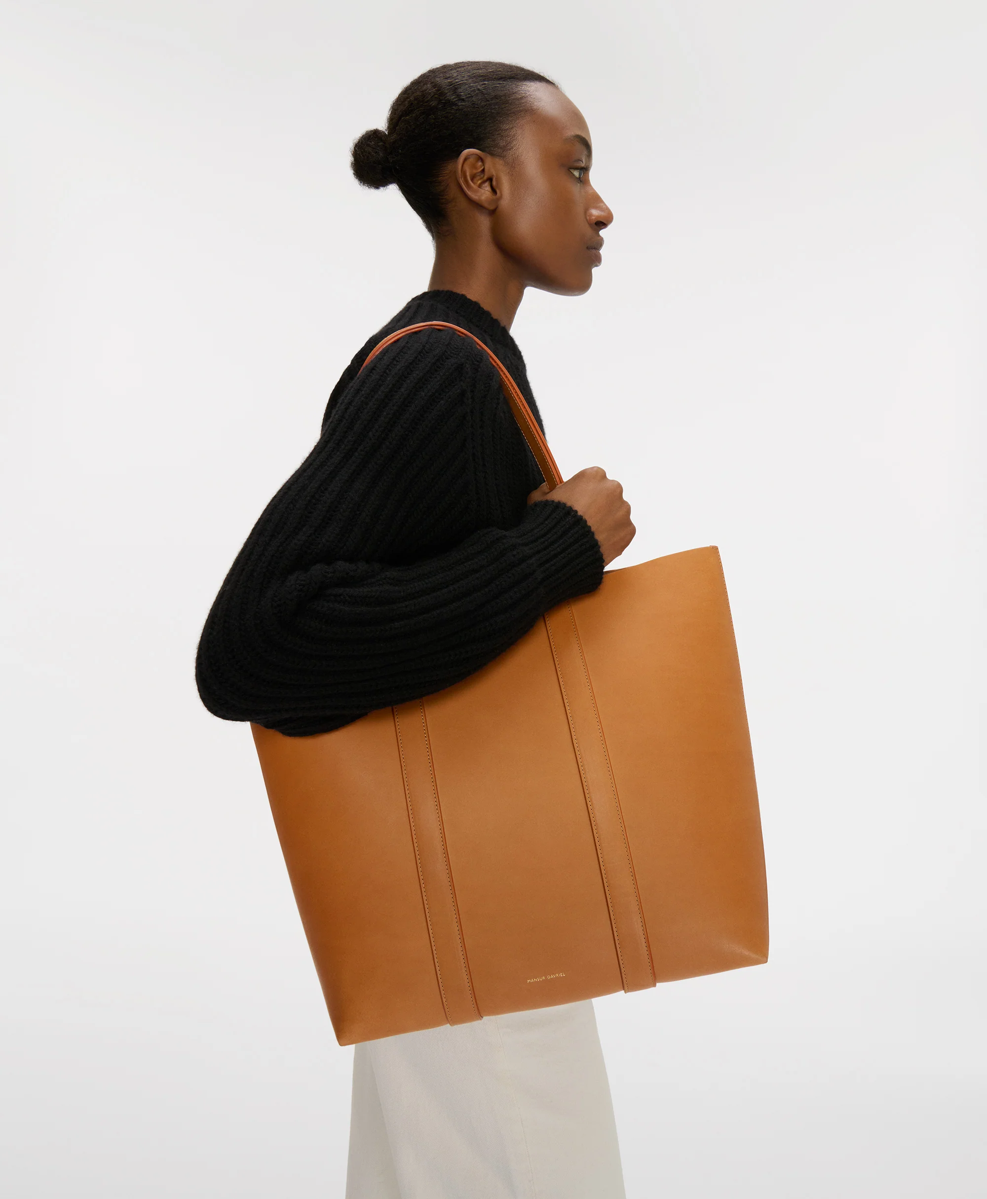Medium North/South Tote - Black - Image 5