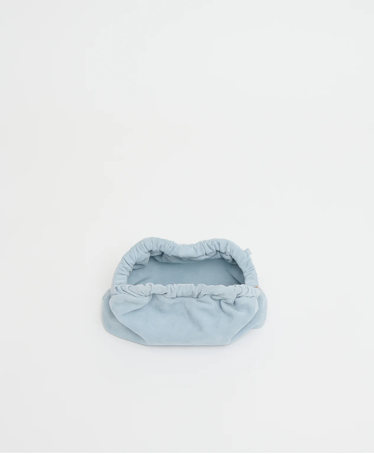 Mini Cloud Clutch - Baby Blue Suede - Image 3