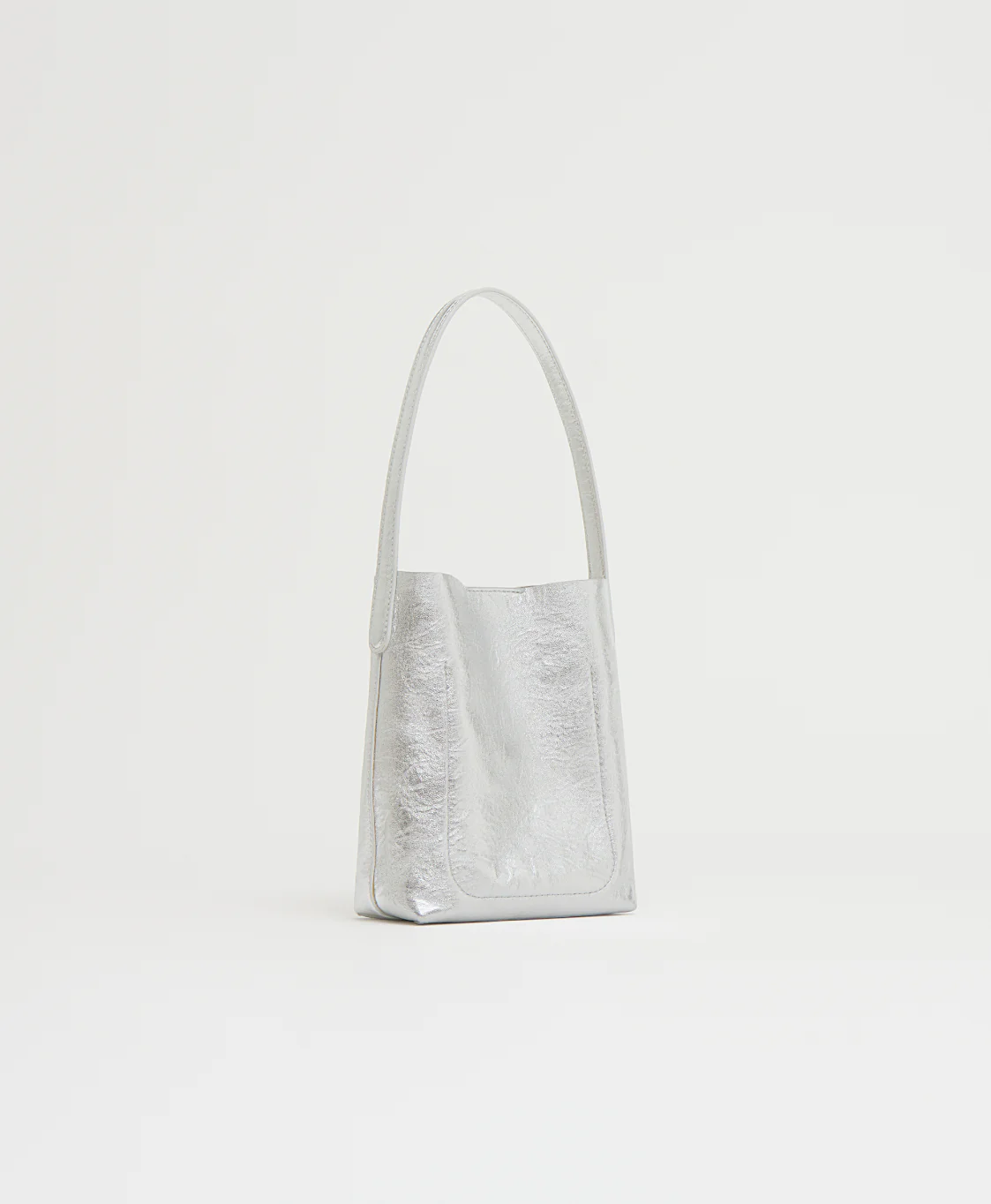 Mini Everyday Cabas - Crinkled Silver - Image 3
