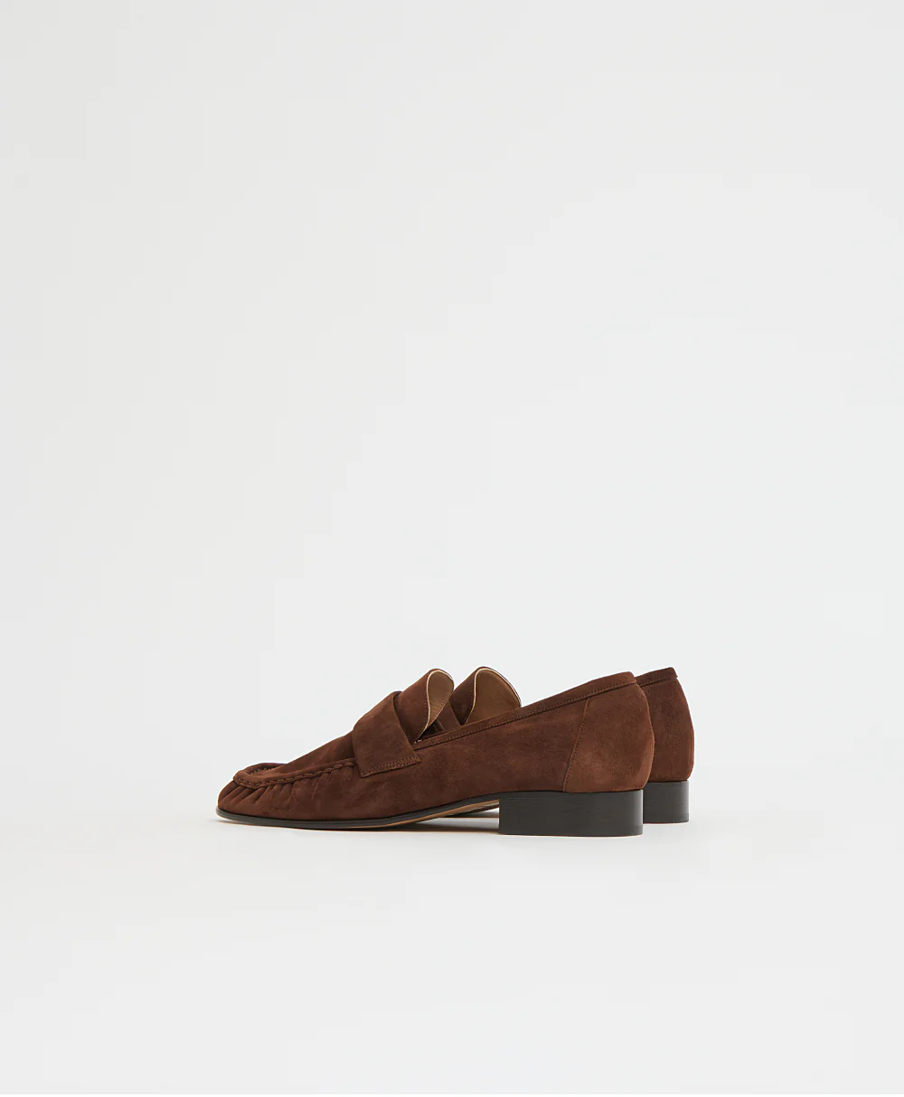 Ruched Loafer - Espresso Suede - Image 3
