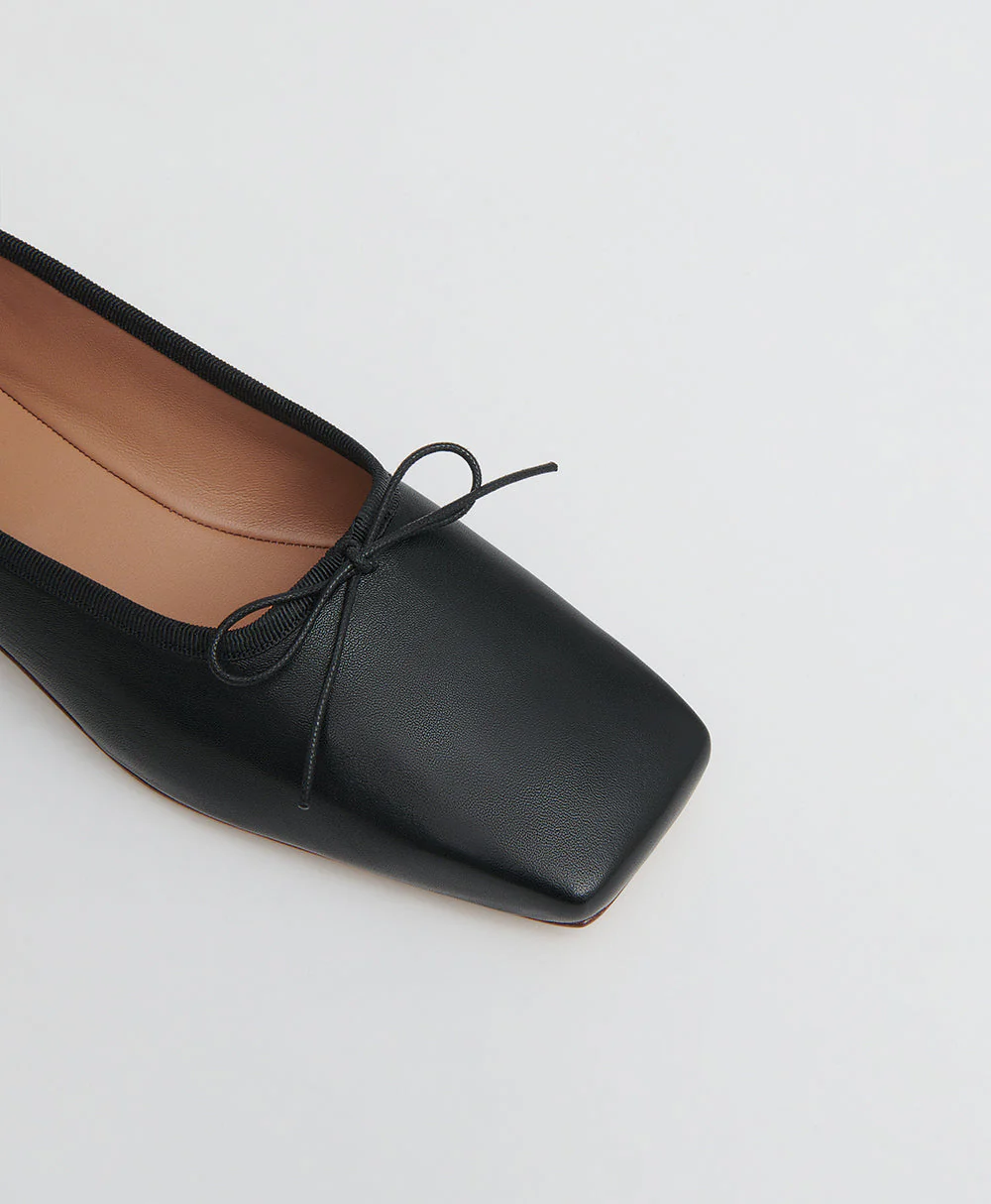 Square Toe Ballerina - Black - Image 4